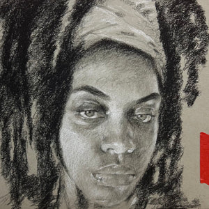 custom 8x8"charcoal portrait by robertprovilus.