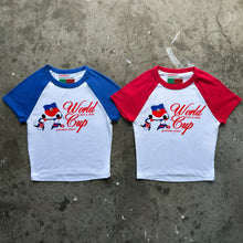 Load image into Gallery viewer, woman's haiti world cup tee by robert provilus.
