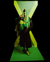 Load image into Gallery viewer, jamaican flag scarf by robert provilus.
