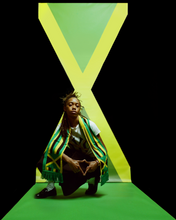 Load image into Gallery viewer, jamaican flag scarf by robert provilus.
