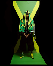 Load image into Gallery viewer, jamaican flag scarf by robert provilus.
